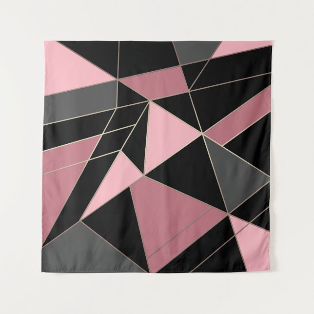 Abstract modern geometrical triangles print tapestry (Front)