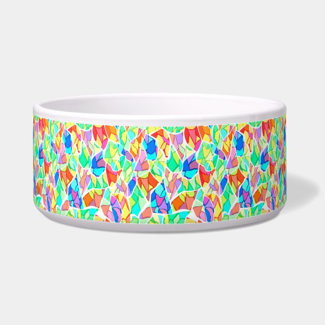 Abstract modern glass mosaic tile pattern bright c (Front)