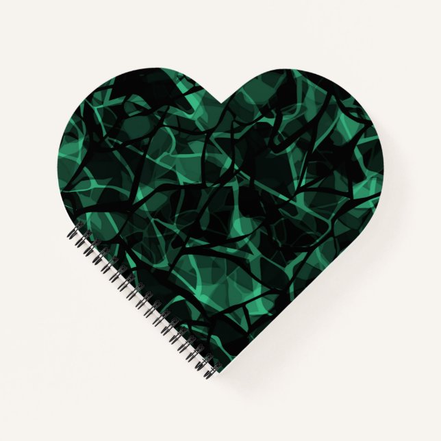 Abstract modern glass mosaic tile pattern bright c notebook (Front)