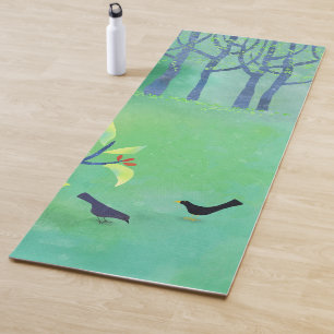 Abstract Modern Green Yoga Mat