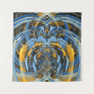 Abstract Modern Ice Swirling Art Tapestry
