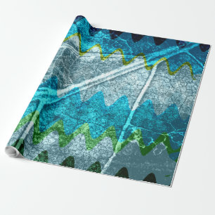 Abstract Modern Leaf Pastel Wrapping Paper