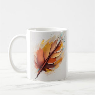 Abstract Modern Leaves Paintings Set, Leaf Coffee Mug