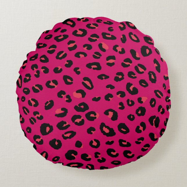 Abstract modern leopard seamless pattern. Animals  Round Cushion (Front)