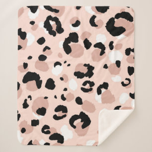 Abstract modern leopard seamless pattern. Animals  Sherpa Blanket