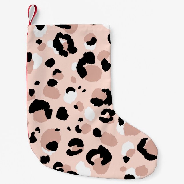Abstract modern leopard seamless pattern. Animals  Small Christmas Stocking (Front)
