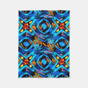 Abstract modern liquid modern liquify waves blue n fleece blanket