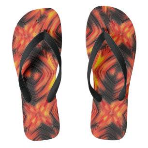 Abstract modern liquid modern liquify waves brown jandals