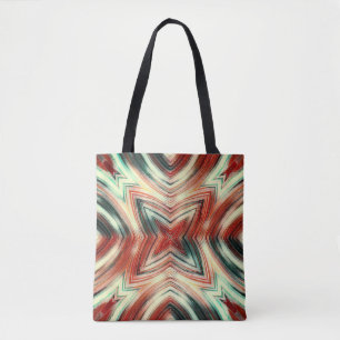 Abstract modern liquid modern liquify waves brown tote bag