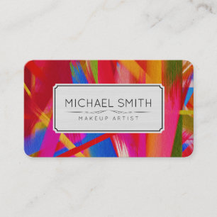 Abstract Modern Makeup Artist #42 Business Card