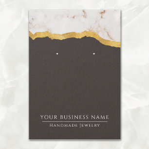 Abstract Modern Marble Gold Earring Display Cards