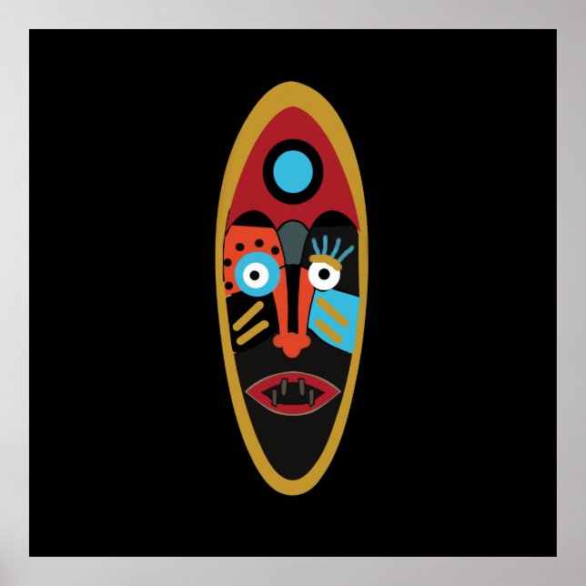 abstract modern mask poster (Front)