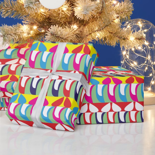 Abstract Modern Minimalist Colourful Wrapping Paper (Holidays)