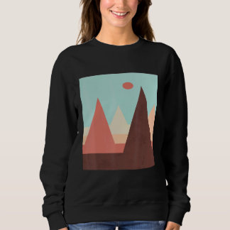 Abstract modern minimalist mountain sweatshirt