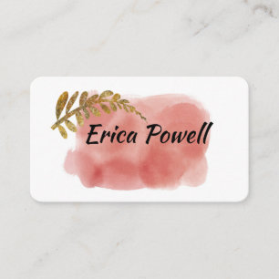 abstract modern minimalist watercolor terracotta business card