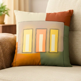 Abstract Modern Minimalist Window Architecture Cushion