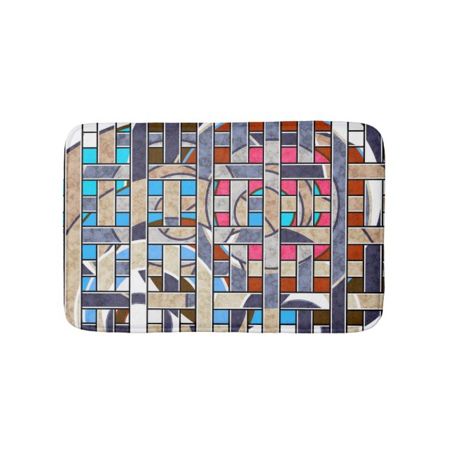 Abstract modern minimalistic art landscape  bath mat (Front)