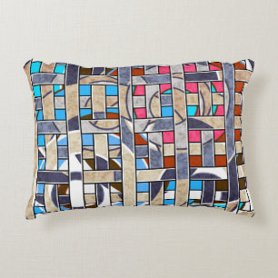 Abstract modern minimalistic art landscape geo decorative cushion