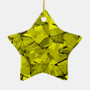 Abstract modern mosaic crystal tile pattern print ceramic tree decoration