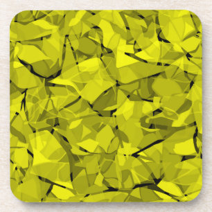 Abstract modern mosaic crystal tile pattern print coaster