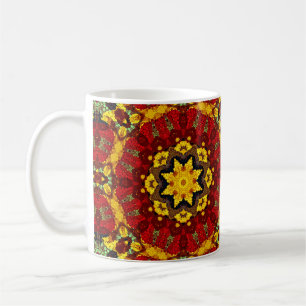 Abstract modern mosaic kaleidoscopic tile pattern coffee mug