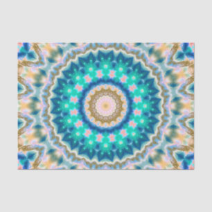 Abstract modern mosaic kaleidoscopic tile pattern tissue paper