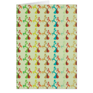 Abstract Modern Multicolor Tulip Floral pattern