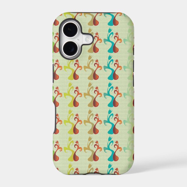 Abstract Modern Multicolor Tulip Floral pattern (Back)