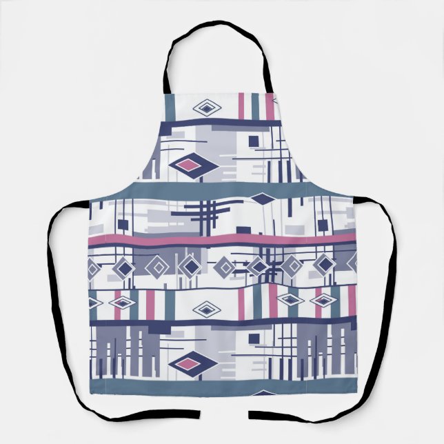 Abstract modern ornament geometric elements vintag apron (Front)