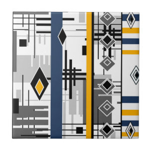 Abstract modern ornament geometric elements vintag tile