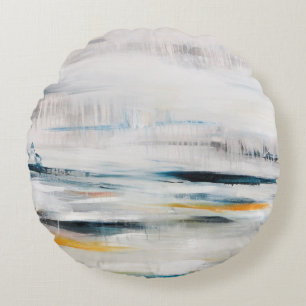 Abstract modern painting background. Contemporary  Round Cushion