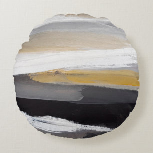 Abstract modern painting background. Modern art. C Round Cushion