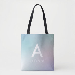 Abstract modern pastel rainbow gradient tote bag