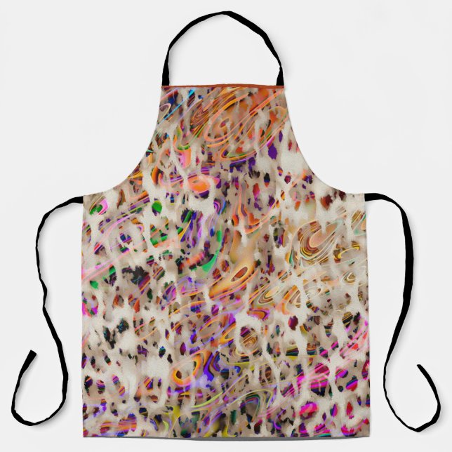 abstract modern pattern design with colorful effec apron (Front)