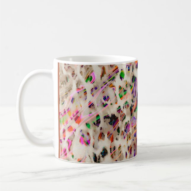 abstract modern pattern design with colorful effec coffee mug (Left)