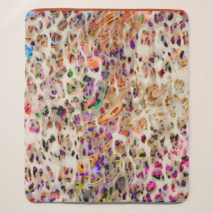 abstract modern pattern design with colorful effec sherpa blanket