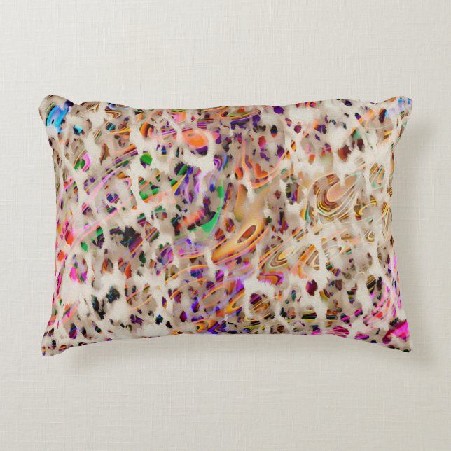 abstract modern pattern design with colourful effe decorative cushion (Front)