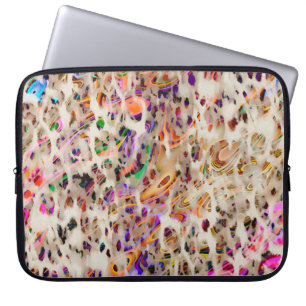 abstract modern pattern design with colourful effe laptop sleeve