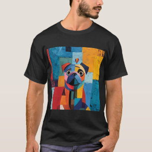 Abstract Modern Pug Dog Portrait T-Shirt