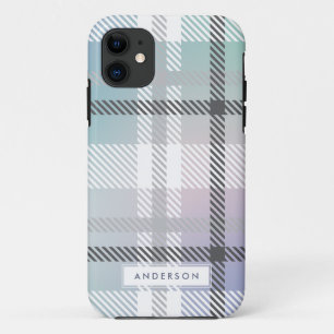 Abstract modern rainbow gradient plaid Case-Mate iPhone case