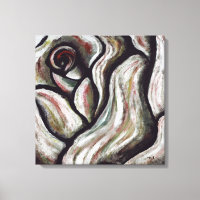Abstract Modern Red Black Rose Flower Art Painting