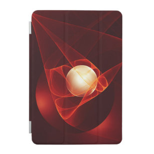 Abstract Modern Red Cream Fantasy Fractal Art iPad Mini Cover