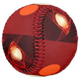 Abstract Modern Red Cream Fantasy Fractal Art Softball