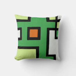 Abstract Modern Retro mapper #1 Cushion
