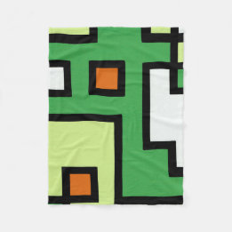 Abstract Modern Retro mapper #1 Fleece Blanket