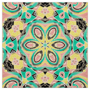 Abstract modern shapes geometrical print mandala r fabric