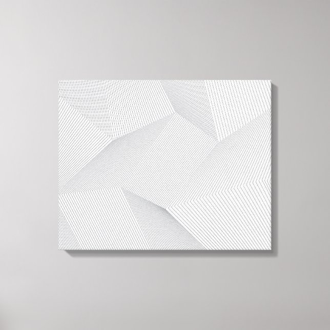 Abstract, modern, simple, dynamic line pattern canvas print (Front)