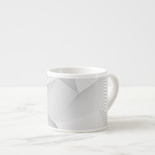 Abstract, modern, simple, dynamic line pattern espresso cup