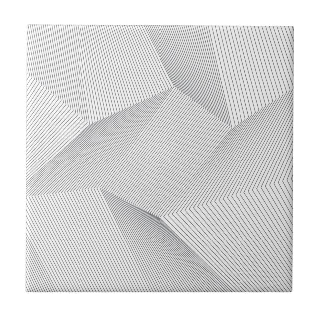 Abstract, modern, simple, dynamic line pattern tile (Front)