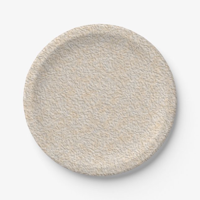 Abstract modern textured stone paper effect plate (Front)